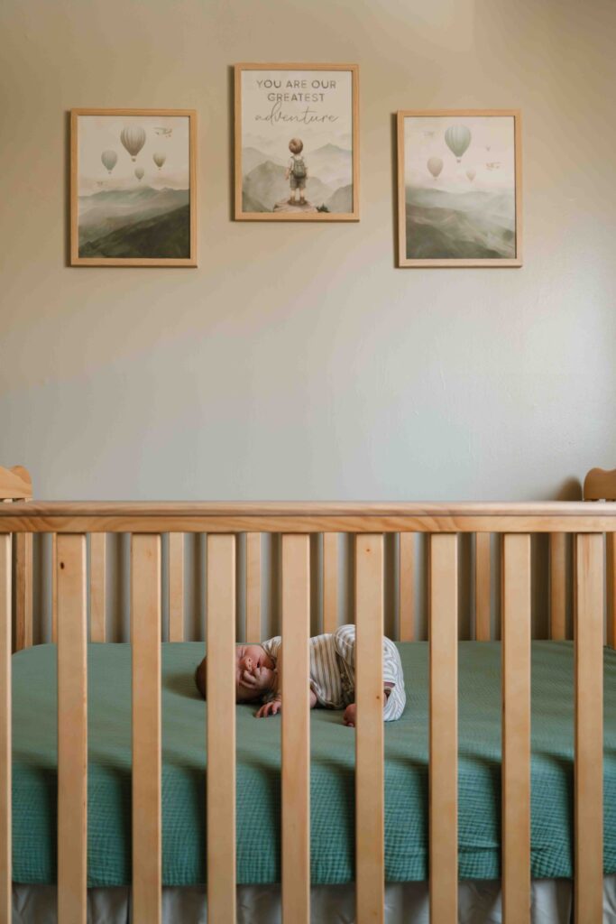 baby in nursery crib